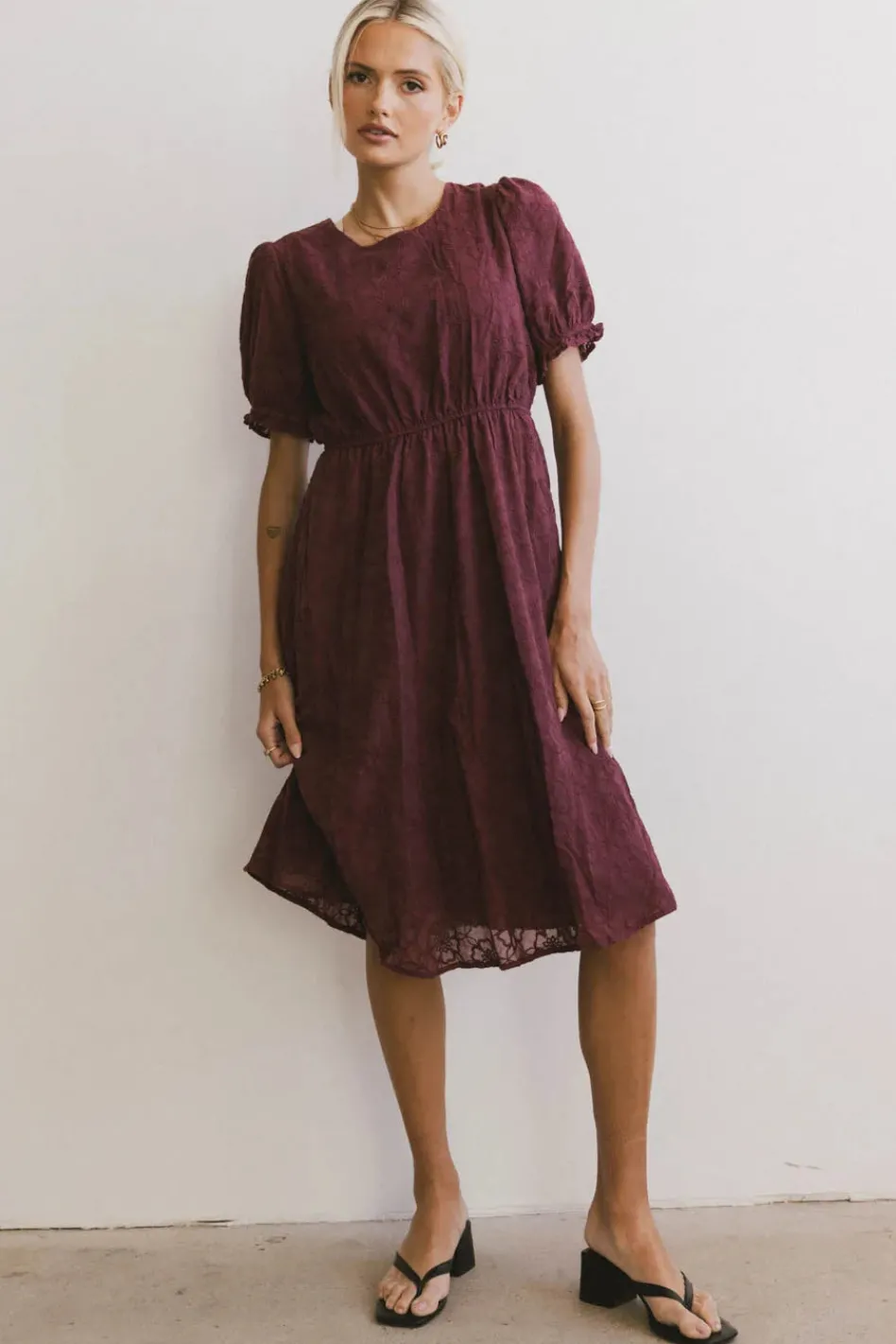 Bohme Cecy Embroidered Midi Dress in