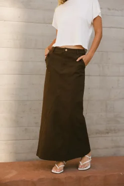 Bohme Charlotte Denim Maxi Skirt
