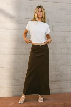 Bohme Charlotte Denim Maxi Skirt