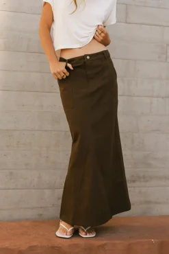Bohme Charlotte Denim Maxi Skirt