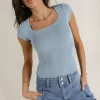 Bohme Clara Square Neck Bodysuit in - FINAL SALE