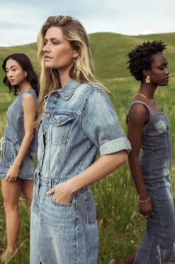 Bohme Colby Denim Dress in Medium Wash