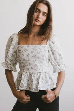 Bohme Connie Ditsy Floral Peplum Top
