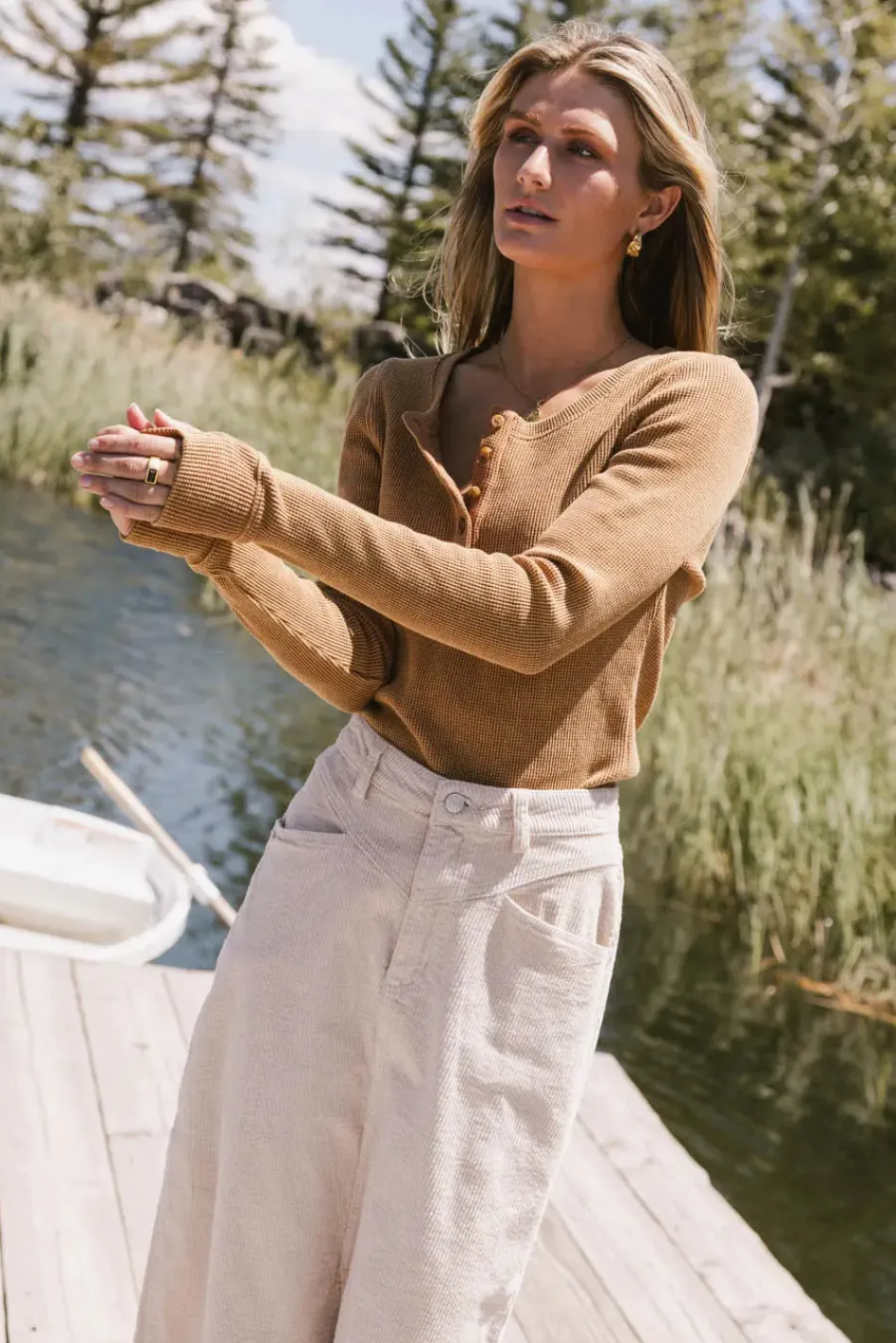Bohme Conrad Fitted Waffle Tee in