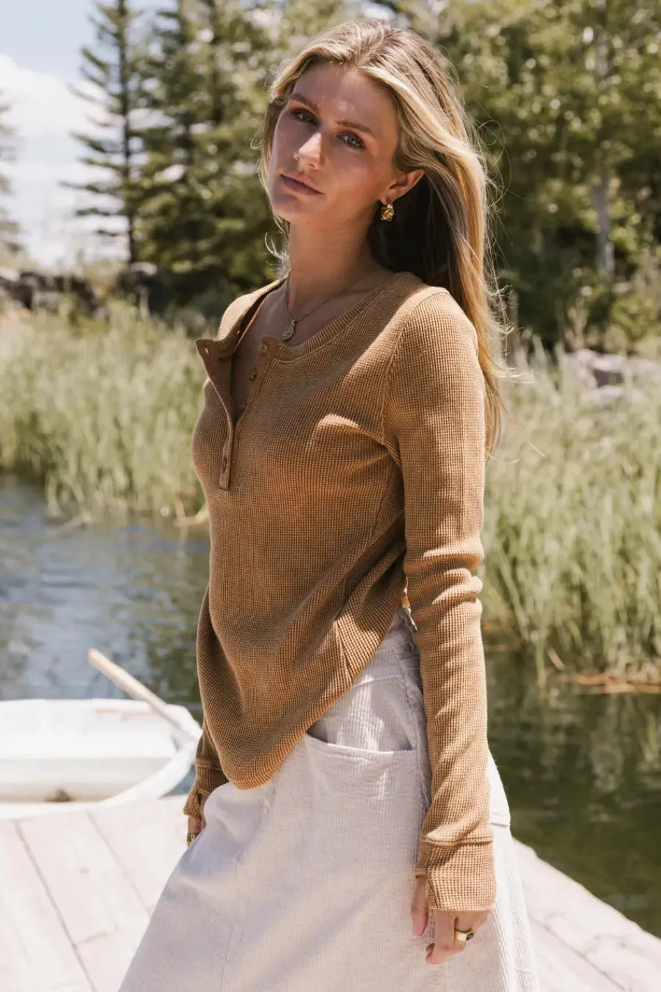 Bohme Conrad Fitted Waffle Tee in