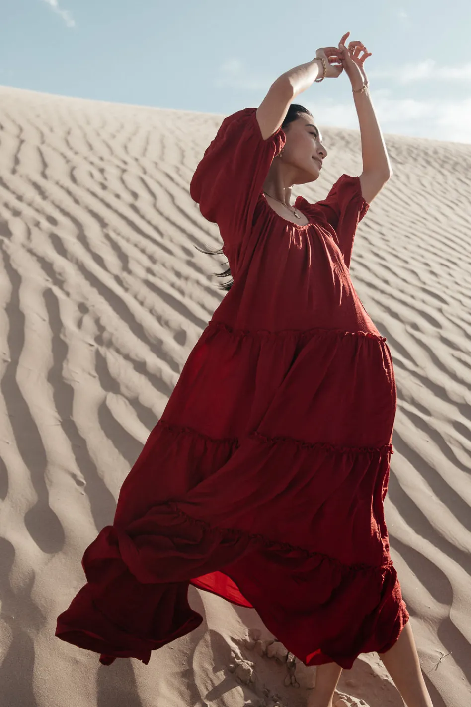 Bohme Corinne Tie Maxi Dress in - FINAL SALE