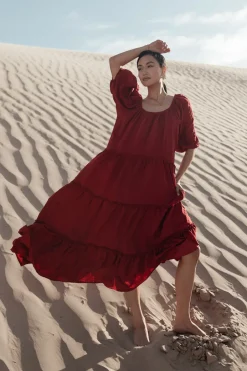 Bohme Corinne Tie Maxi Dress in - FINAL SALE