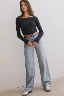 Bohme Cosette Ribbed Ruched Top in