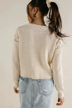 Bohme Crochet Collared Sweater