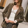 Bohme Crystal Blazer in Olive