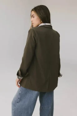 Bohme Crystal Blazer in Olive