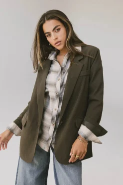 Bohme Crystal Blazer in Olive