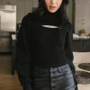 Bohme Cut Out Turtleneck Sweater in - FINAL SALE