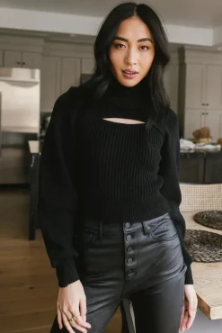 Bohme Cut Out Turtleneck Sweater in - FINAL SALE