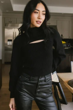 Bohme Cut Out Turtleneck Sweater in - FINAL SALE
