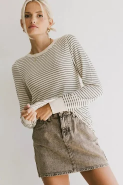 Bohme Dane Acid Wash Denim Skirt