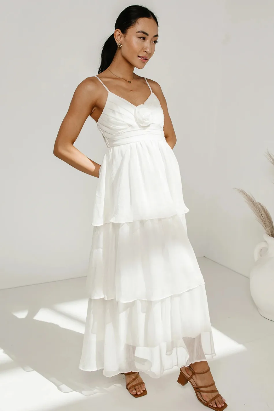 Bohme Dani Midi Dress in Ivory - FINAL SALE