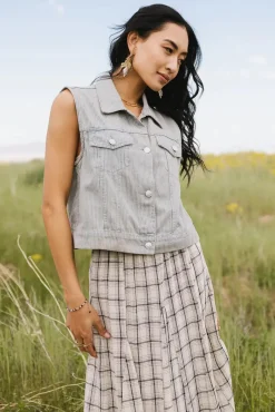 Bohme Daphne Striped Denim Vest