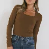 Bohme Demi Square Neck Bodysuit in