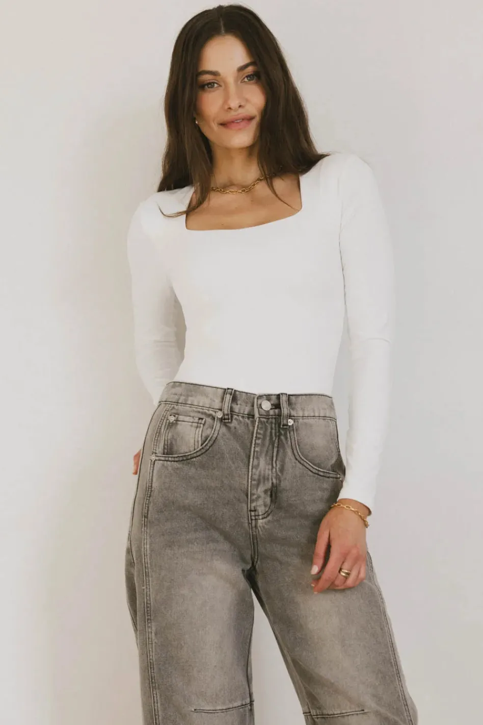 Bohme Demi Square Neck Bodysuit in
