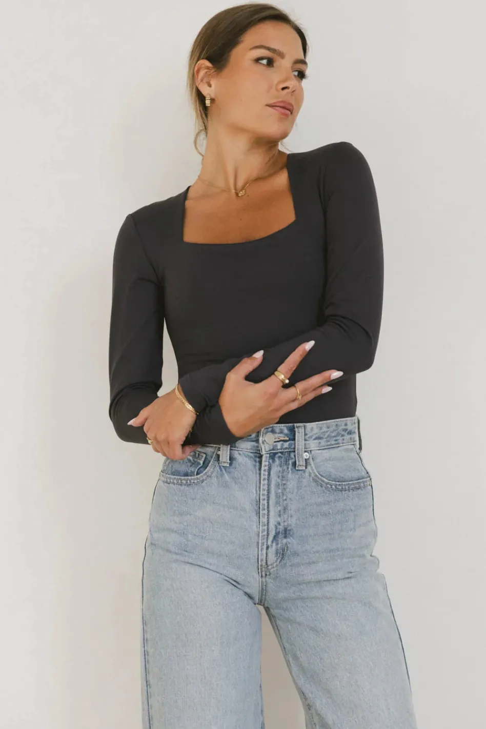 Bohme Demi Square Neck Bodysuit in