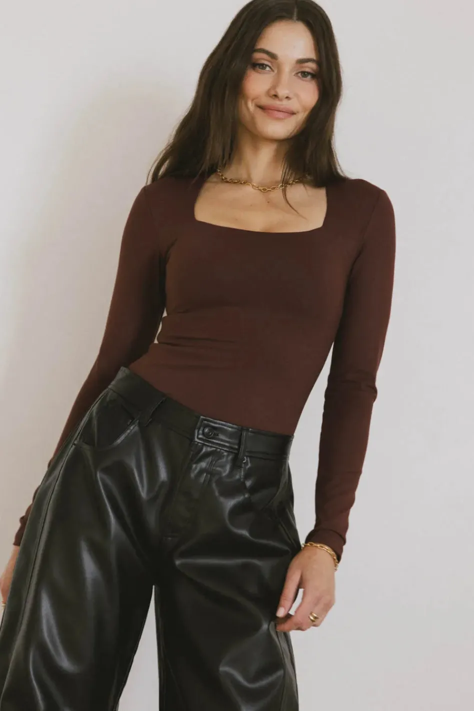 Bohme Demi Square Neck Bodysuit in