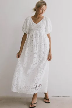Bohme Devon Eyelet Lace Maxi Dress in
