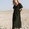 Bohme Devon Eyelet Lace Maxi Dress in