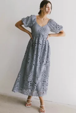 Bohme Devon Eyelet Lace Maxi Dress in