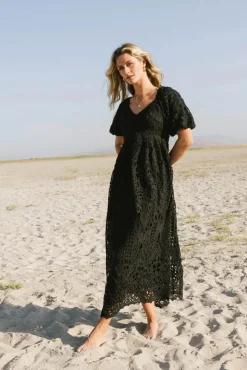 Bohme Devon Eyelet Lace Maxi Dress in