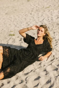 Bohme Devon Eyelet Lace Maxi Dress in