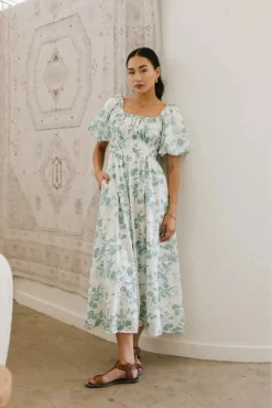 Bohme Dorothea Floral Midi Dress in