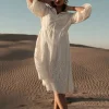 Bohme Eleanor Eyelet Lace Midi Dress in