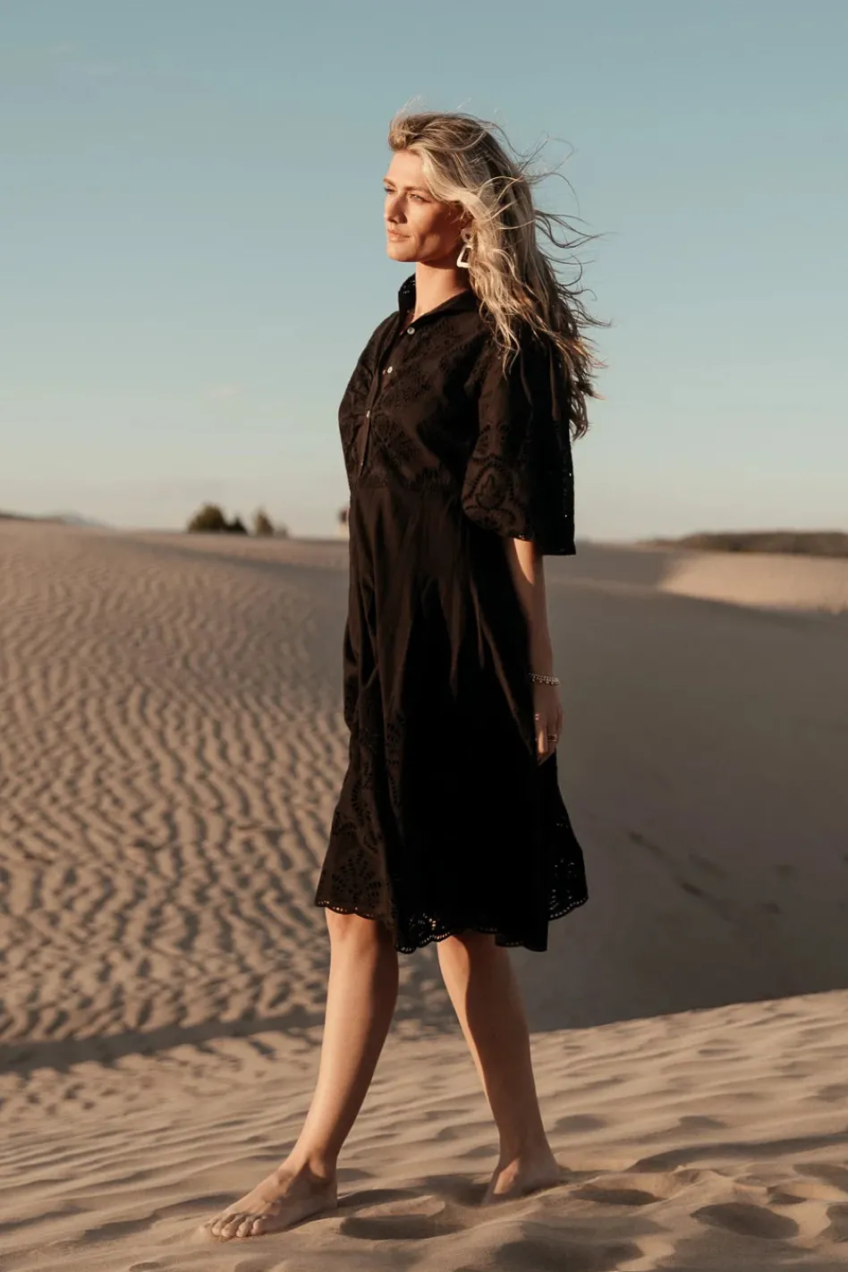 Bohme Eleanor Eyelet Lace Midi Dress in