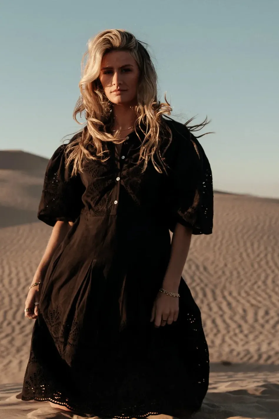 Bohme Eleanor Eyelet Lace Midi Dress in
