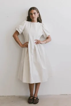Bohme Eliana Pleated Midi Dress in
