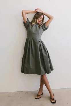Bohme Eliana Pleated Midi Dress in
