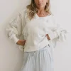 Bohme Ellis Waffle Knit Top in Tie Dye