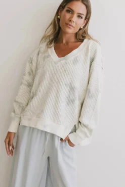Bohme Ellis Waffle Knit Top in Tie Dye