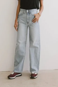 Bohme Emiliano Wide Leg Jeans in Light Wash
