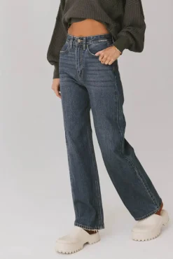 Bohme Emiliano Wide Leg Jeans in Dark Wash