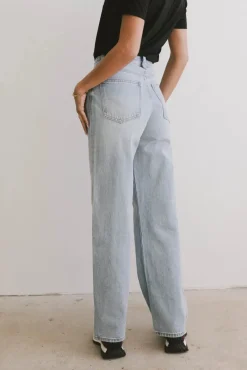 Bohme Emiliano Wide Leg Jeans in Light Wash