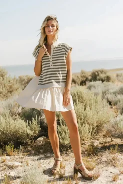 Bohme Evan Collared Mini Dress in