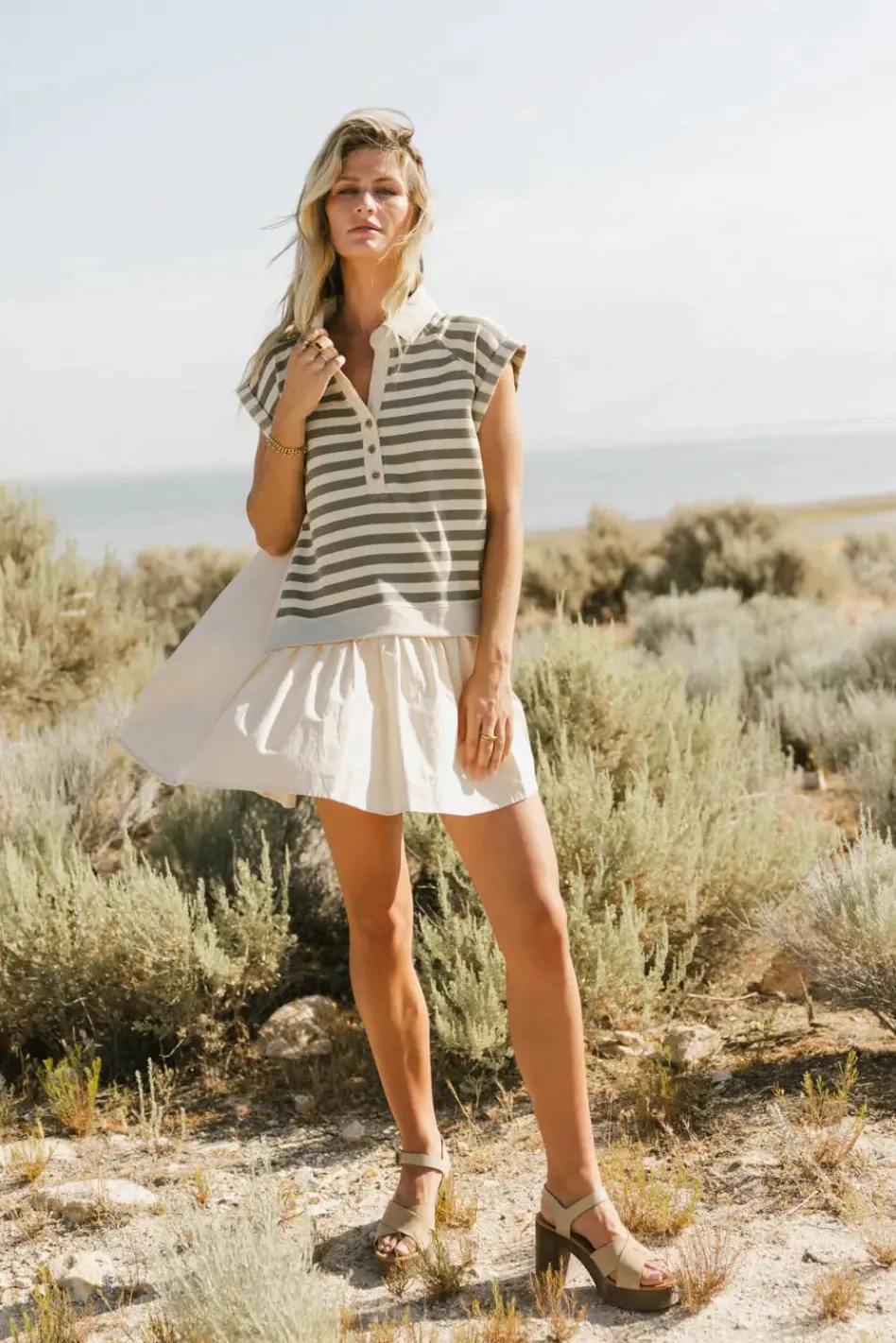 Bohme Evan Collared Mini Dress in