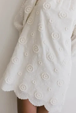 Bohme Evie Textured Floral Mini Dress