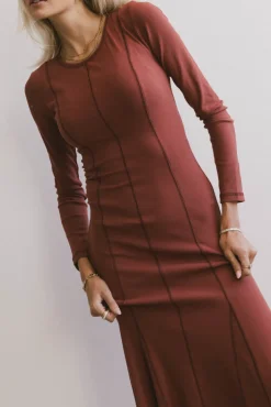 Bohme Fiona Ribbed Godet Dress in