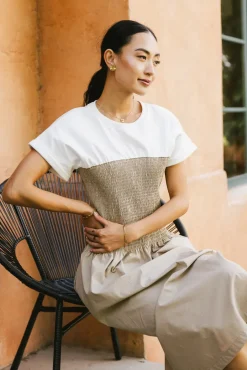 Bohme Florence Smocked Midi Dress in