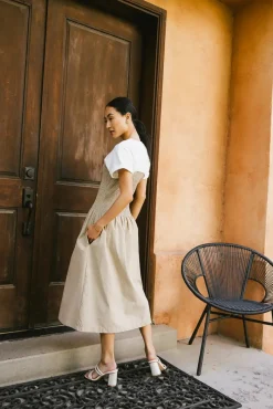 Bohme Florence Smocked Midi Dress in