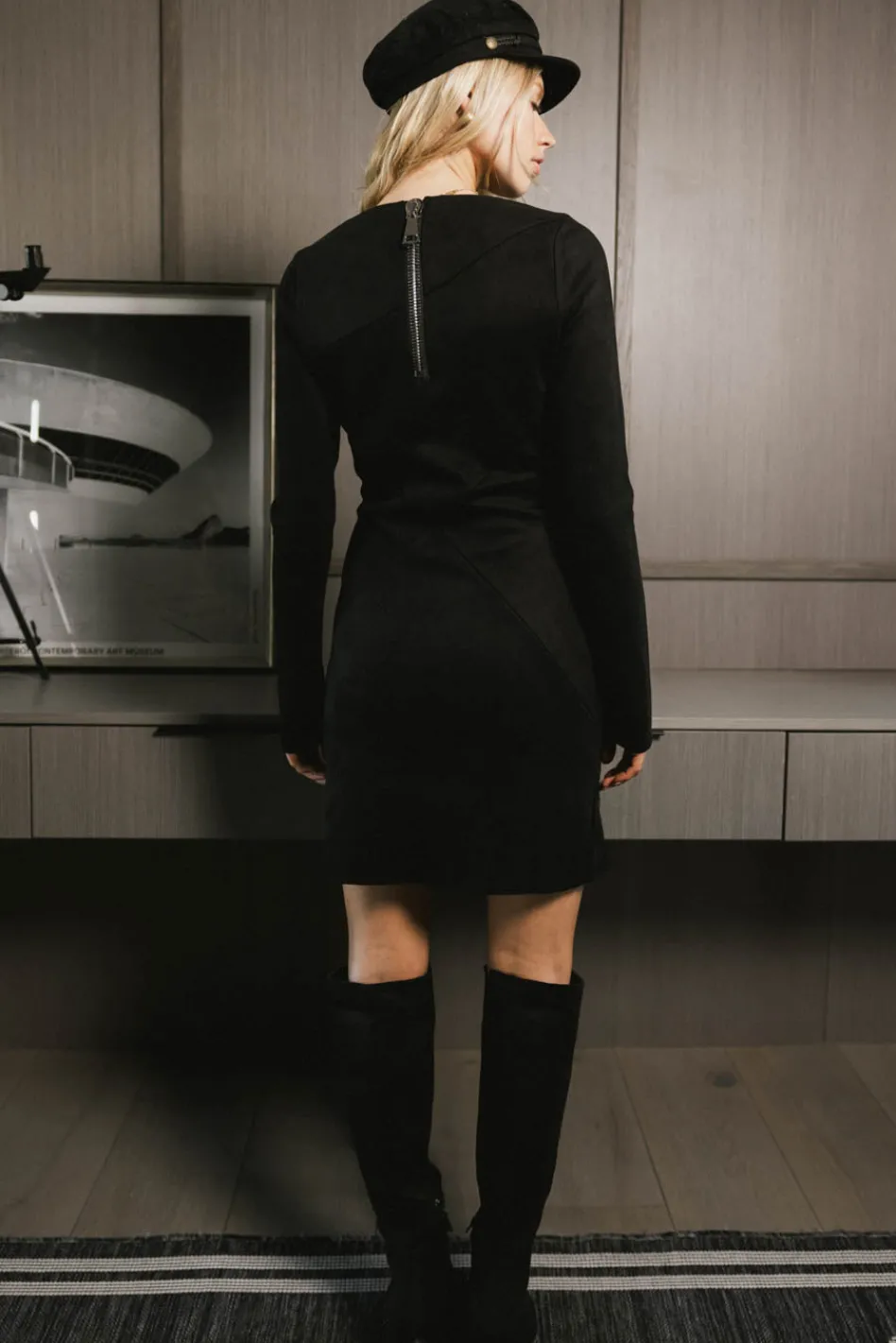 Bohme Fér Böhme Suede Zipper Short Dress