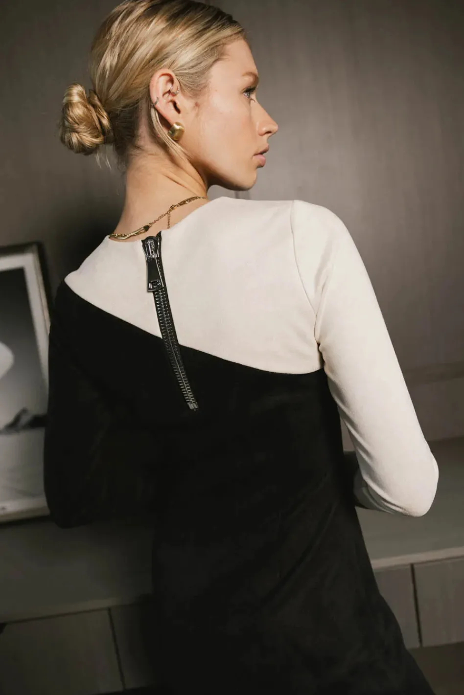 Bohme Fér Böhme Two-Tone Suede Dress